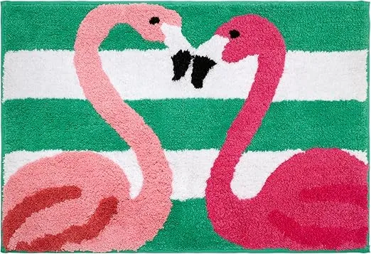 Avanti Linens - Bathroom Rug, Cotton Bath Mat with Slip-Resistant Back, Tropical Home Decor (Flamingo Paradise Collection, 20" x 30")