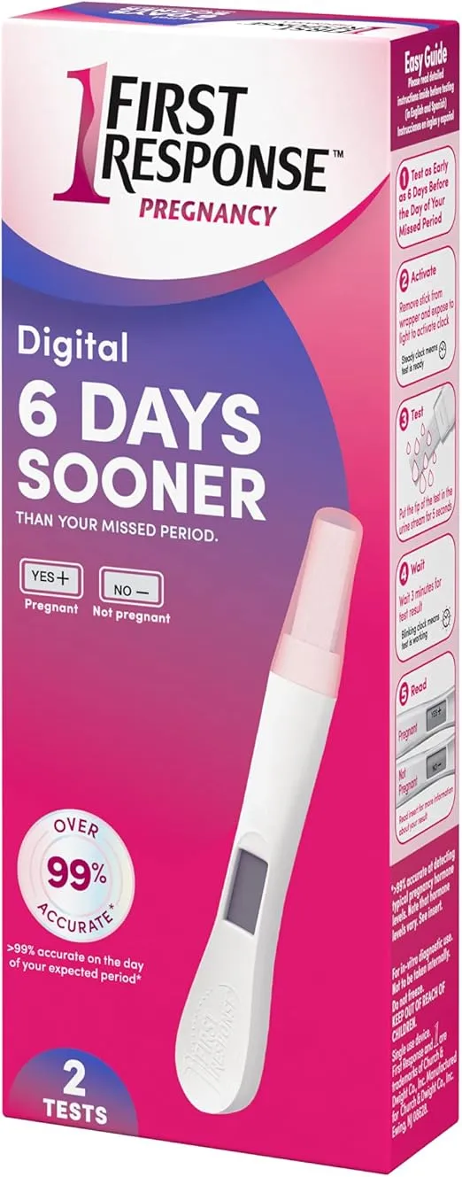 First Response Gold Digital Pregnancy Test, 2 Pack