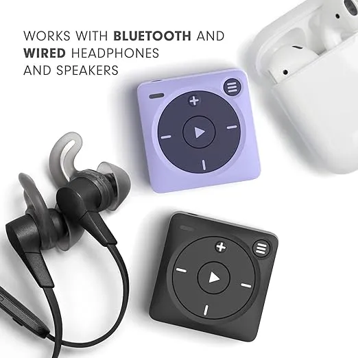 Mighty 3 Spotify & Amazon Music Player - Compatible with Bluetooth & Wired Headphones - 1,000+ Song Storage - Screen Free Music Player - No Phone Needed - (Red)