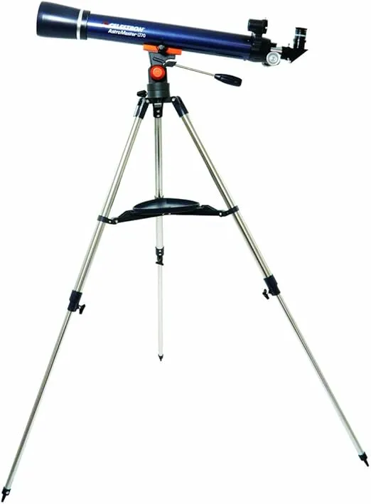 Celestron – AstroMaster LT 70AZ Refractor Telescope – Easy-to-Use Telescope for Beginners with Full-Height Tripod Included – BONUS Astronomy Software Package