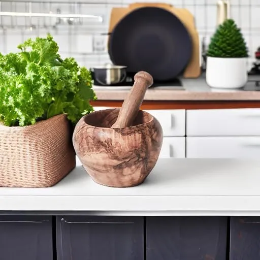 Berard Olive Wood Handcrafted Mortar and Pestle Set, 5"