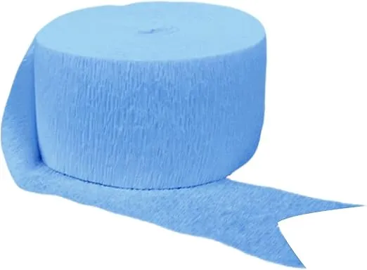 Baby Blue Crepe Paper Roll - 81' (1 Count) - Great for Stunning DIY Crafts, Party Decor, and More