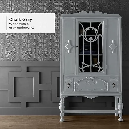 KILZ Chalk Style Paint, Interior, Ultra Flat, Chalk Gray, 1 Quart