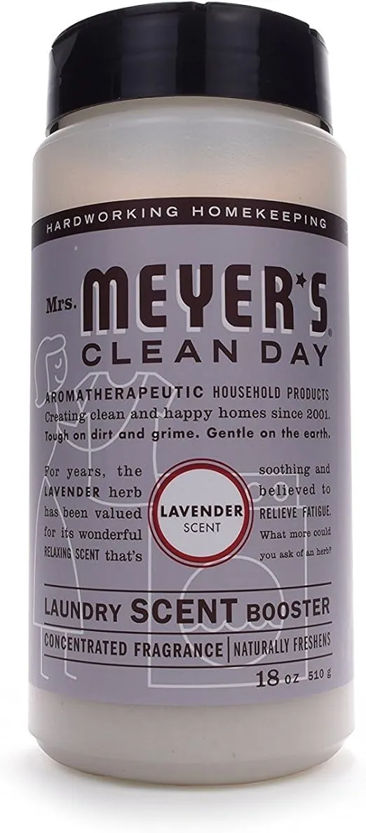 MRS. MEYER'S CLEAN DAY Laundry Booster, Pair with Liquid Laundry Detergent or Detergent Pods, Lavender, 18 oz