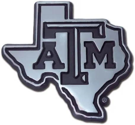 Elektroplate Texas A&M University Aggies Chrome Debossed Auto Emblem