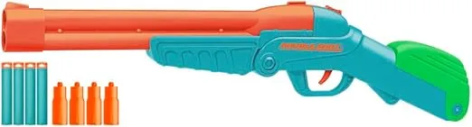 Air Warriors: Over Under Double Shot - Dart Blaster, 4 Accu-Blast Darts & Shells, Double-Barrel, Automatic Shell Ejection, Kids Toy Age 6+