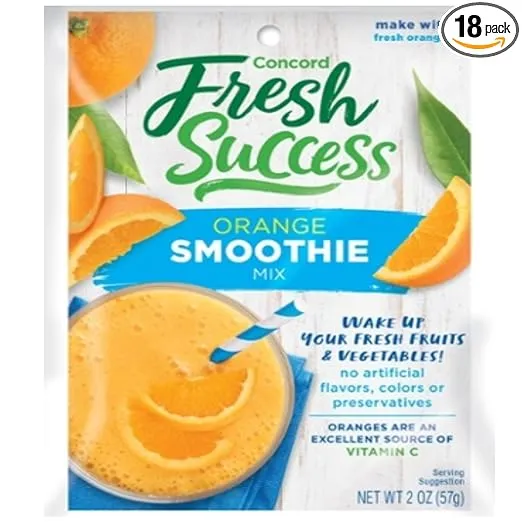 Concord Orange Smoothie Mix, 2-Ounce Packages (Pack of 18 )