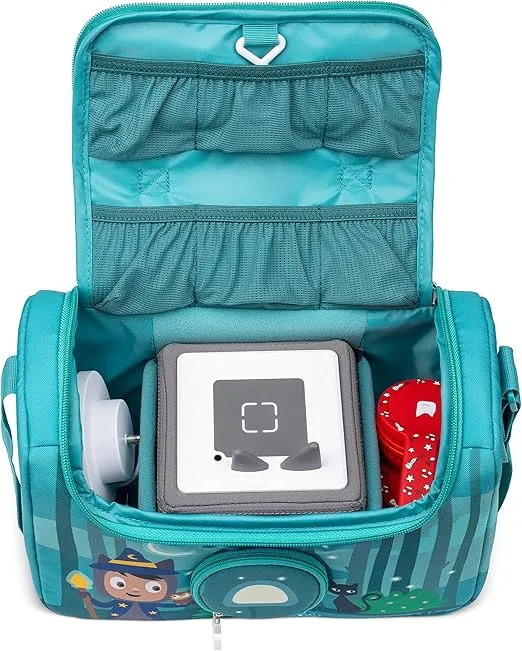 Tonies Listen & Play Bag - Secure Protection for your Toniebox, Headphones, Charging Station, and 6 Characters - Enchanted Forest