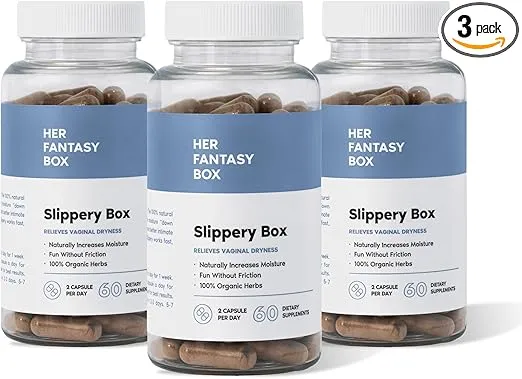Slippery Box - Slippery Elm Bark Vaginal Moisturizer Capsule - 3 Pack