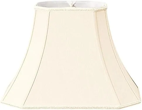 Royal Designs Rectangle Bell w Cut Corners Designer Lamp Shade, Eggshell, (4.5 x 5.5) x (7.5 x 10) x 8