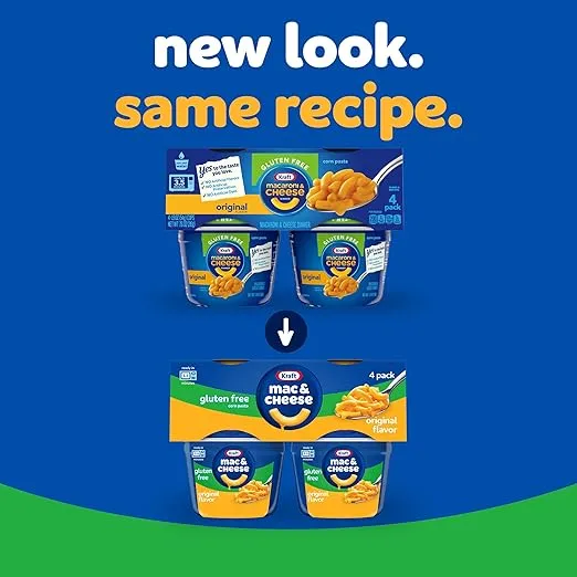 Kraft Gluten Free Original Mac & Cheese Macaroni and Cheese Dinner, 4 ct Pack, 1.9 oz Cups