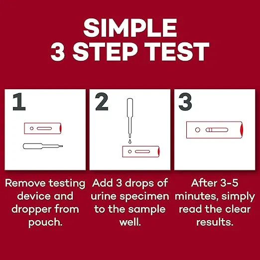 Dealmed HCG Urine Cassette Pregnancy Test, 25 Count, HCG Pregnancy Tests with Disposable Pipettes, Early Detection Pregnancy Test Kit