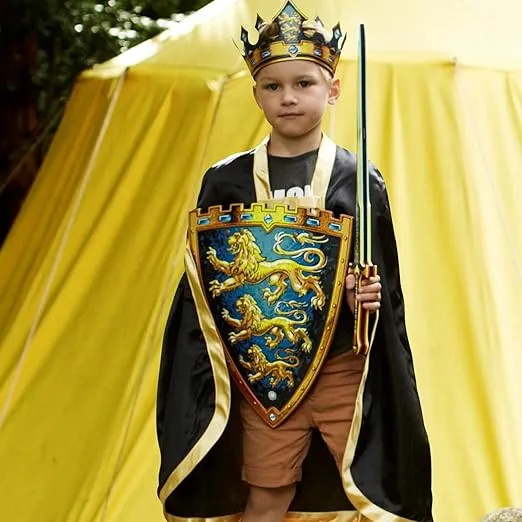 Liontouch Triple Lion King Crown | Medieval Pretend Play Foam Toy for Children Ready for Adventures in The Kingdom | Roleplay, Dress Up, Fancy Dresses & Royal Costumes for Kids - Size Adjustable