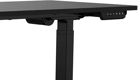 Monoprice Electric Single Motor Sit-Stand Complete Desk Table - Height Adjustable, Solid-Core Wood Top, for Home and Office, 47.2 x 23.6 Inch, Black - Workstream Collection