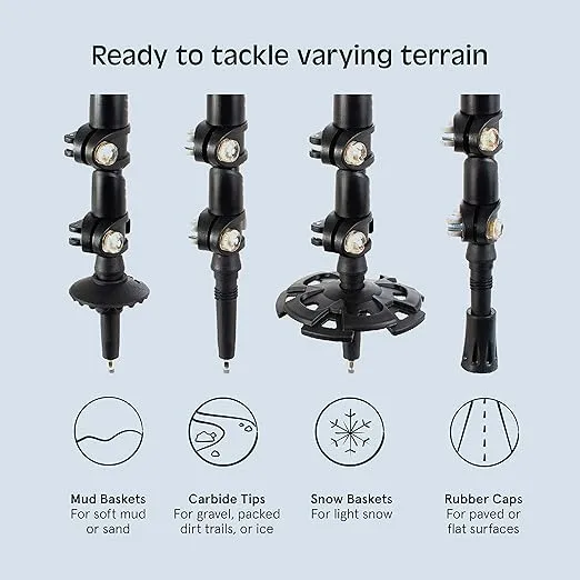 Retrospec Drifter 21/25/30 Inch Snowshoes & Trekking Poles Bundle for Men, Women, and Youth - Durable All Terrain with Adjustable Binding, Carry Bag and Lightweight Aluminum Walking & Hiking Poles
