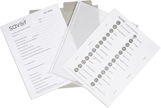 Savor | Deluxe Personalized Wedding Keepsake Box | Custom  Fabric Bound Acid-Free Keepsake and Memory Organizer with Labels for Wedding Day, Bridal Shower, Anniversary and Engagement Gifting