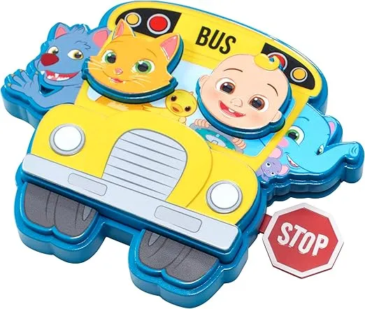 DECOPAC DecoSet CoComelon Ready for Adventure! Cake Topper, 4 Piece Cake Decoration Set With JoJo, Kittens, Wally, and Ello Puzzle Jigsaw (27978)