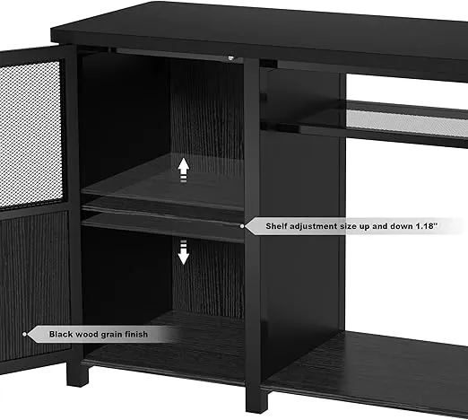 55-75 Gallon Fish Tank Stand,Aquarium Stand with Cabinet Storage and Heavy Duty Metal Frame,52" L*19.68" W Tabletop,1100LBS Capacity