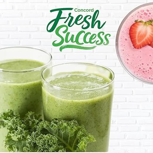 Concord Foods Strawberry Smoothie Mix - Fruit Flavor with No Artificial Flavors, Colors, or Preservatives - Ideal for Fresh Fruit Smoothies - 2 oz Pouch for Healthy Smoothies (Pack of 4)
