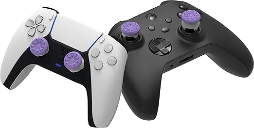 KontrolFreek FPS Freek Galaxy Purple for PlayStation 4 (PS4) and PlayStation 5 (PS5) | Performance Thumbsticks | 1 High-Rise, 1 Mid-Rise | Purple