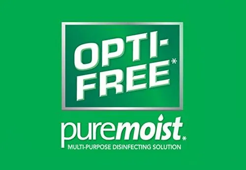 Opti-Free Puremoist Multi-Purpose Contact Lens Cleaning and Disinfecting Solution with Lens Case, 2 Fl Oz (Pack of 1)