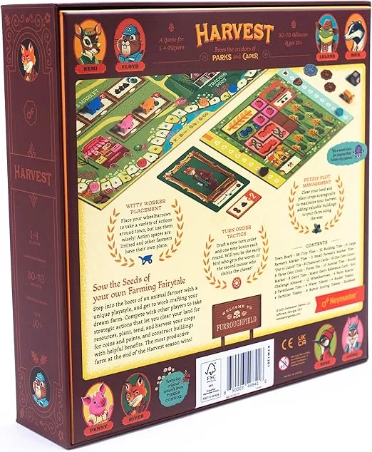 Keymaster Games Harvest | Cozy and Whimsical Farming Game | Strategy Board Game for Adults, Couples, and Family | Easy to Learn | Quick to Play | Full Farm-to-Market Experience in Just 60 Minutes