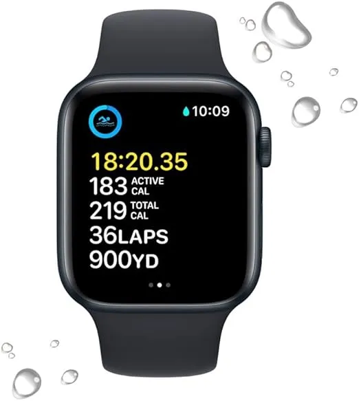 Apple Watch SE (2nd Gen) (GPS + Cellular, 40mm) - Midnight Aluminum Case with Midnight Sport Band, S/M (Renewed)