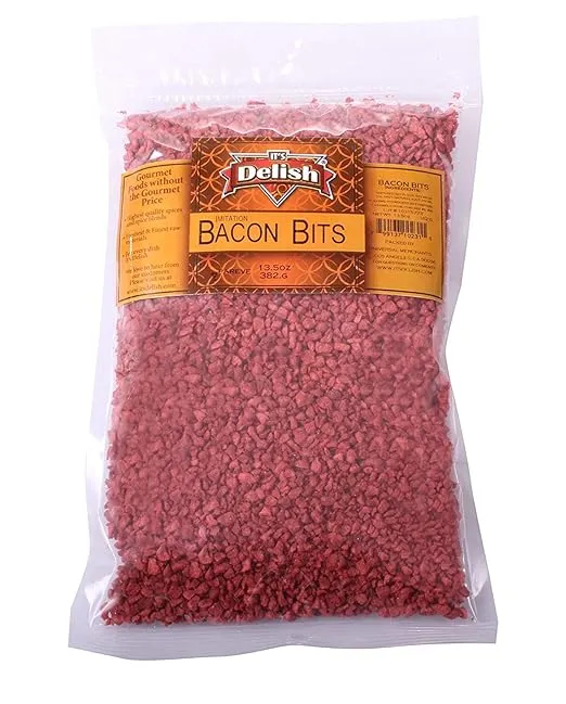 Imitation Bacon Bits by Its Delish, Kosher Parve Vegan (2 lbs)