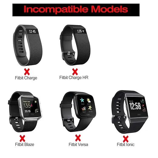 MoKo Sweatproof Ankle Strap Fit Fitbit Luxe/Inspire 2/Inspire/Inspire HR/Charge 5/4/3/2/Alta/Alta HR/Flex/Flex 2/Vivosmart HR, [2-Pack] Adjustable Fitness Tracker Ankle Band with Mesh Pouch - Black