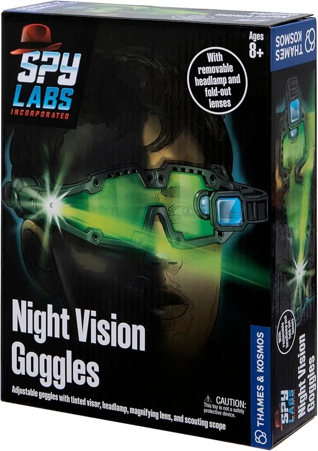 Thames & Kosmos Spy Labs Inc: Night Vision Goggles Conduct Secret Missions & Surveillance at Night! | Essential Tools & Tricks of The Trade from The Detective Gear Experts for Young Investigators