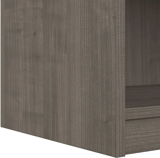 Bestar Logan 30W 5 Shelf Bookcase in Silver Maple