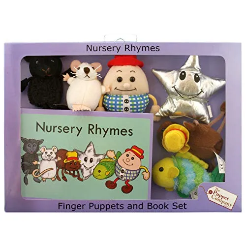 The Puppet Company Traditional Story Sets Nursery Rhymes Book and Finger Puppets Set