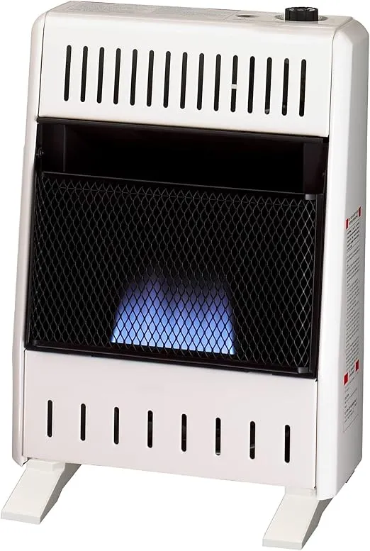 ProCom Heating Natural Gas Ventless Blue Flame Heater With Base Feet - 10,000 BTU, Manual Control - Model# MN100HBA-B