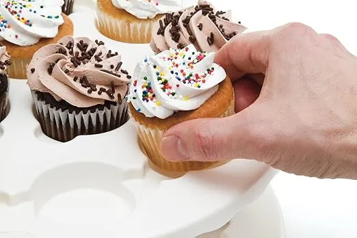 Prepworks by Progressive Collapsible Cupcake & Cake Carrier, Holds 24 Cupcakes