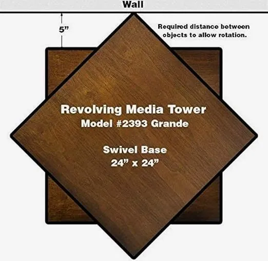 Venture Horizon Revolving Media Tower 1600 Grande-Walnut