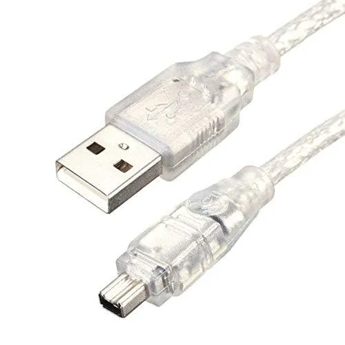 cablecc USB Male to Firewire IEEE 1394 4 Pin Male iLink Adapter Cord Cable for Sony DCR-TRV75E DV Adapter