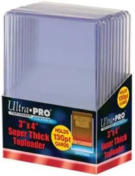 Ultra Pro 3" X 4" Super Thick 130pt Toploader - 10ct