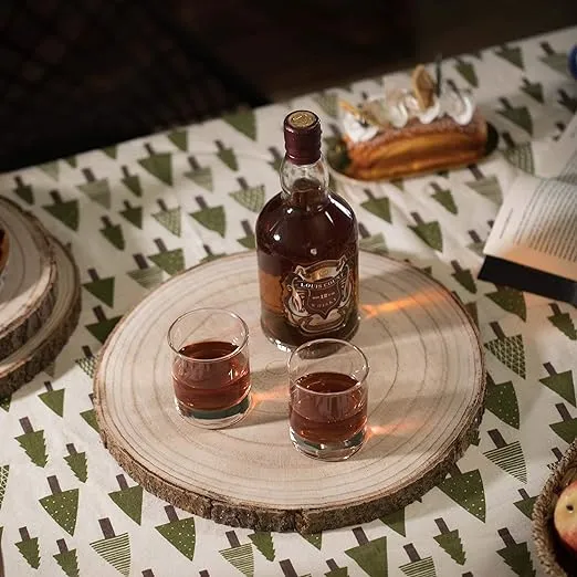 Vintiquewise Barky Natural Wood Slabs Rustic Ornament Slice Tray Table Charger - 14 Inch Dia