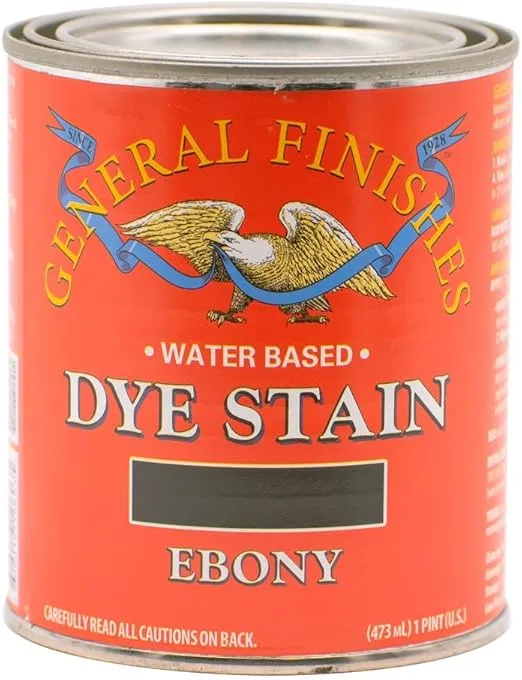 General Finishes Water Based Dye, 1 Pint, Ebony
