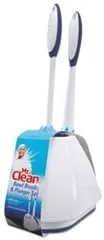 Mr. Clean 440436 Turbo Plunger & Bowl Brush Set 12 1/2-Inch Handle w/ 6-Inch Dia Bowl White (BUT440436)