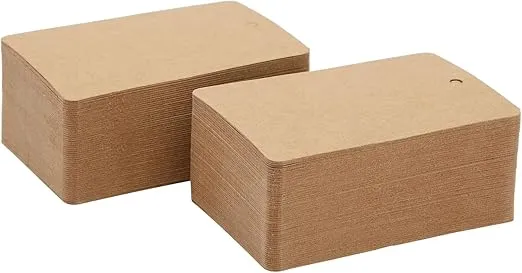 Juvale 200-Pack Kraft Paper Gift Tags, Large Blank Merchandise Price Labels 2.4x3.5, Bulk Brown Hang Tags for Wedding, Birthday, Holiday, Party Favor, Art and Craft Wrap