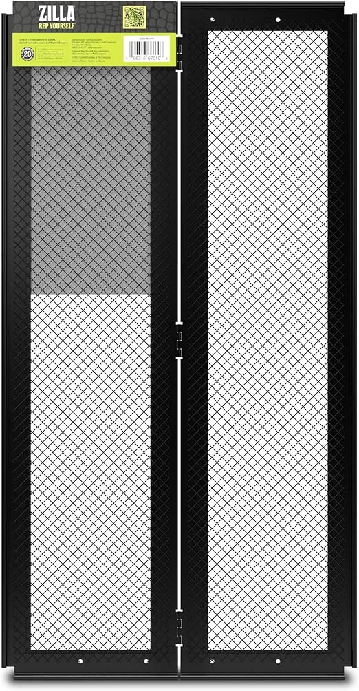 Zilla Pet Reptile Terrarium Fresh Air Screen Cover with Center Hinge 20" x 10"