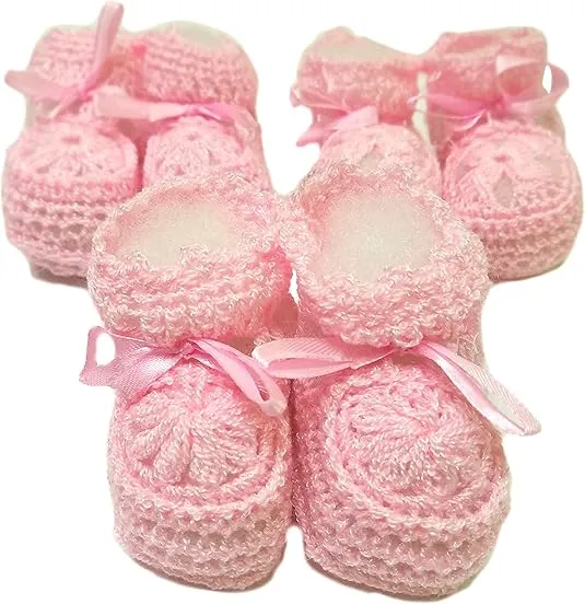 Newborn Baby Boy Girl Hand Crochet Booties