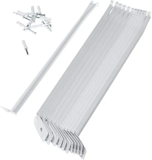 ClosetMaid Wire Support Brackets Deep Shelves, 12-Pack, with Anchors & Pins for Installation, White, 16-Inch, 12 Pack