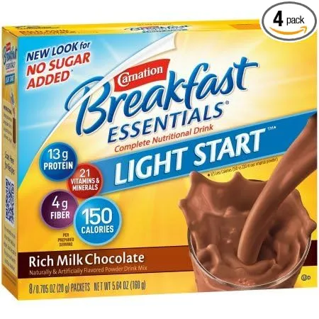 Carnation Breakfast Essentials Drink Mix, Rich Milk Chocolate (Pack of 4)