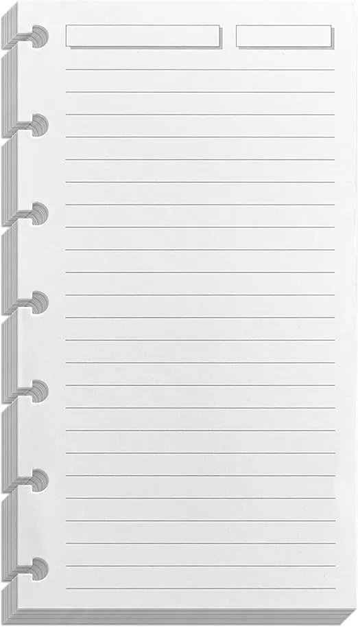 Levenger Circa Full-Page 1/4 Inch Ruled Discbound Paper Refill, Disc Notebook and Planner Inserts, 300 sheets, Compact