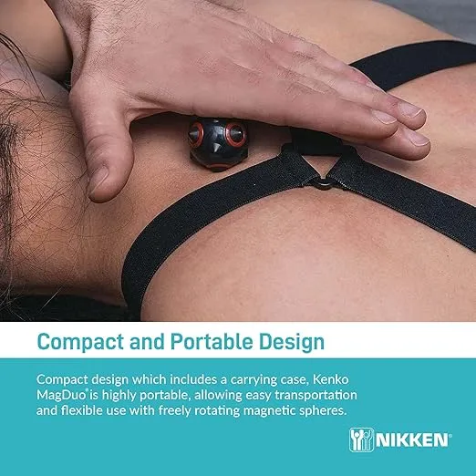 Nikken MagDuo® Massager 13201 Magnetic Deep Tissue Massage - Compact Portable Massager - Works Perfectly for Stress, Fatigue and Tight Muscles