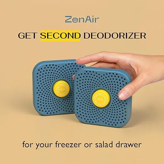 Fridge Deodorizer Odor Eliminator - Refrigerator Deodorizer More Effective Than Baking Soda - Activated Charcoal Fridge And Freezer Air Freshener - Natural Smell, Moisture & Odor Absorber