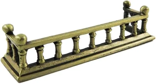 Melody Jane Dolls Houses House Miniature Accessory Antique Brass Fireplace Fender 1:12 Scale