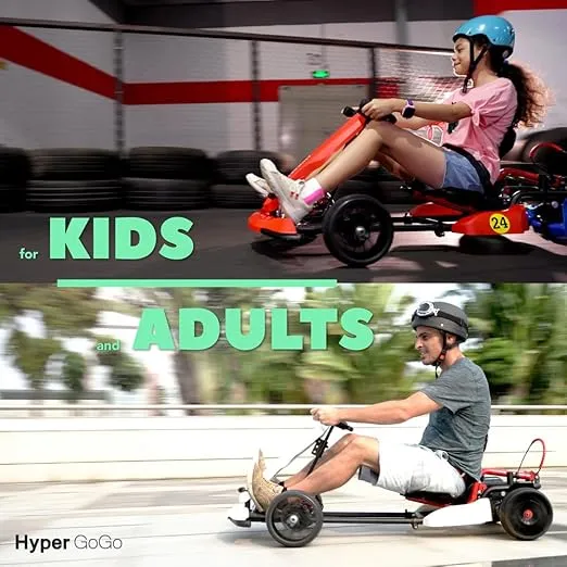 HYPER GOGO Drift GoKart Kit-Hoverboard Attachment,Outdoor Race Pedal Go Cart Car for Kids and Adults